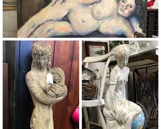 Nude art and statues. 