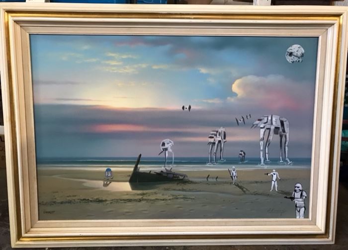 Original Star Wars art with storm troopers 
