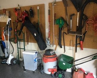 Lots of power tools and hand tools