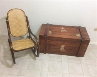 Childs Trunk and Rocker
