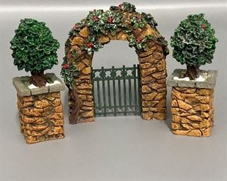 $15 #3063
Heritage Village Stone corner post with Holly tree in stone Archway