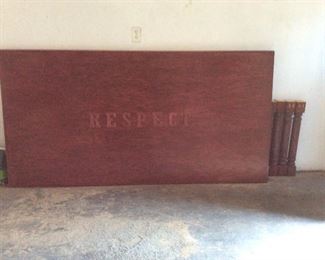 Approximately 49-1/2” x 97-1/2” wooden table that came from a Church