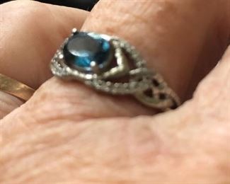 Blue topaz ring