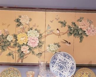 4 panel floral art