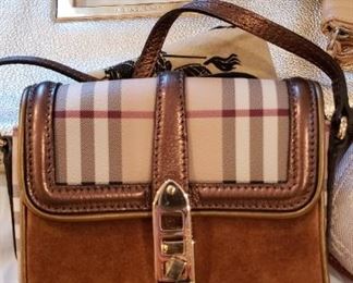Burberry suede handbag