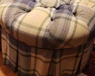 fabric ottoman