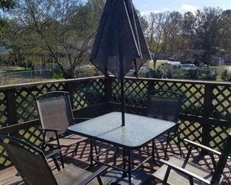 patio table and chairs