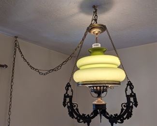 cast iron swag lamp