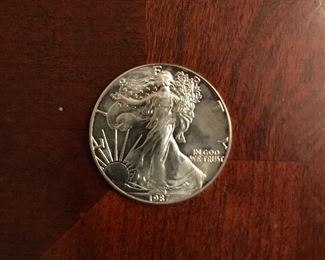Uncirculated Walking Liberty Silver Dollar (1987)