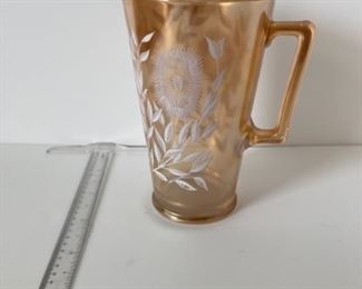 Vintage Depression Glass pitcher - orange
