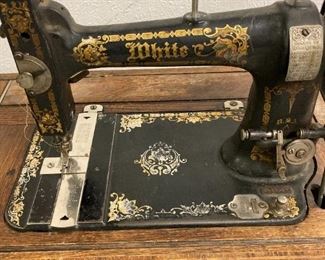 Antique White Sewing machine