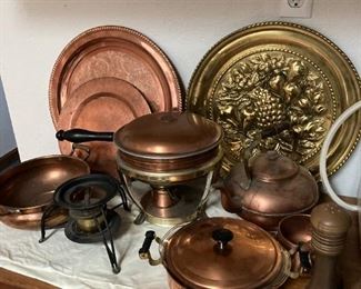 Lots of Copper and brass items