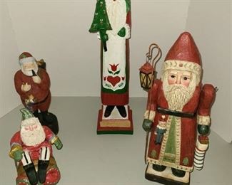 Wooden Santas