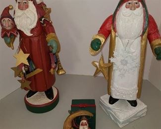 Wooden Santas