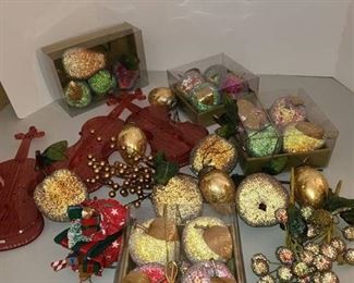 Home decor fruit and ornaments