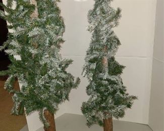 2 Christmas trees 49 inches and 35 inches