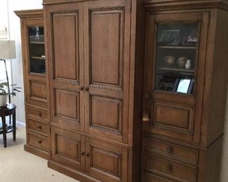 Ethan Allen  TV armoire and bookcases