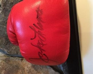 Jake Lamotta autographed boxing glove