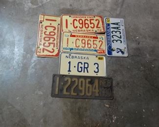 Vintage license plates