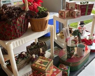 Christmas Yule Logs, Boxes, Mugs, Cookie Jar