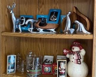 Nambe Nativity, Nambe Ornaments, Snowman Cookie Jar, Christmas Village