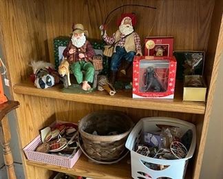 Fishing Santa,  Pet Ornaments, Cookie Jar