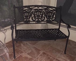 $140 BLACK IRON BENCH