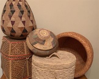 VARIETY OF HANDCRAFTED BASKETS, INDIVIDUALLY PRICED