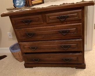$325~ CIRCA 1860'S AMERICAN CHEST WITH ORIGINAL HARDWARE 