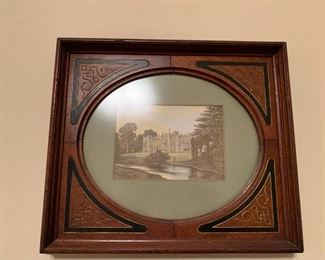 $165 CASTLE AND FAMILY OVAL CELTIC FRAME 14.5X12.5"