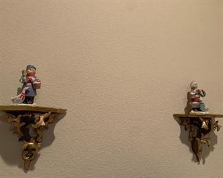 $42 GOLD SCONCE PAIR