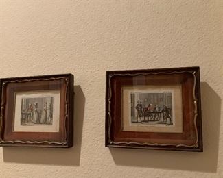 $80 1700S COLORIZED NEWSPAPER OR MAGAZINE PRINTS 7X6" 