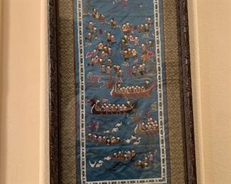 Wow! Intricately designed hand embroidered silk tapestry