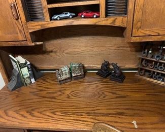 $375 MISSION  STYLE OAK DESK 70X74X28