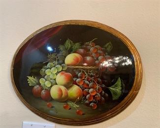 $250 19X16" LOZENGE/OVAL FRUIT PAINTING