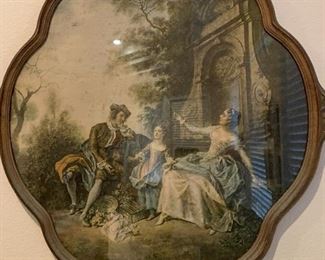 $250 ANTIQUE CLOVERLEAF PAINTING OF A FAMILY 24X24