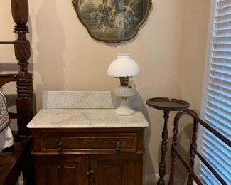 $250 MARBLE TOPPED CABINET 35X31X16.5