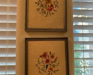 $24 EACH NEEDLEPOINT FLORAL 8X9.5