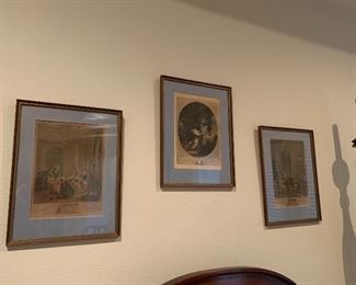 $40 EACH 16X20 ANTIQUE PAPER PRINTS (3)