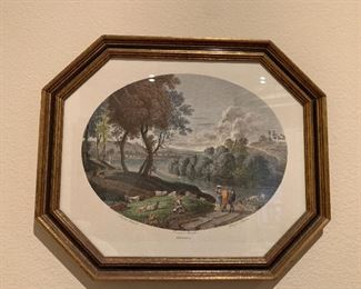 $225 "PEYSAGE" FRENCH OVAL ART PIECE 18X15