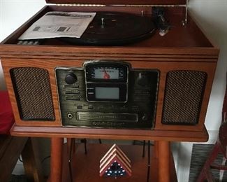 Crosley radio, cassette and record player.