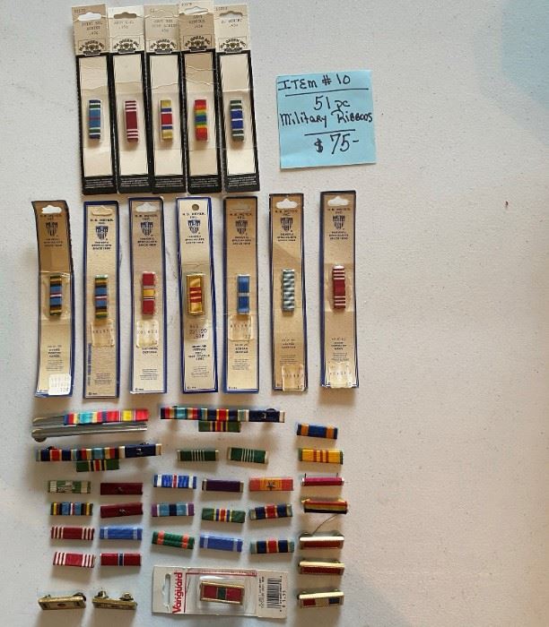 #10	51 Piece Military Ribbons		$80
