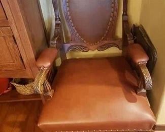 We have two Leather Salon Arm Chairs