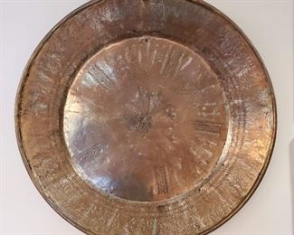Large copper platter - 29" diameter