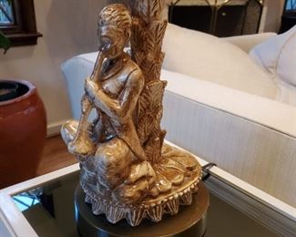 Palm tree with figure lamps - 30" high x 12" wide