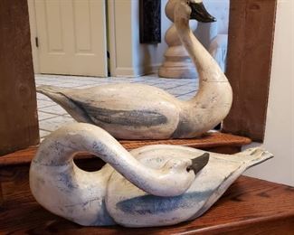 Pair of swans - each approximately 20" tall x 28" long