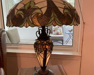 Beautiful glass lamp (lights at the bottom as well) $75 PRESALE    Text 850-781-6887
