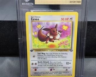 BGS Graded 1999 Pokemon Jungle 1st Edition #51 EEVEE Trading Card - GEM MINT 9.5