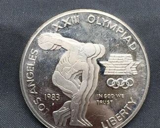 1983 United States Olympics Silver Dollar - 90% Silver Coin