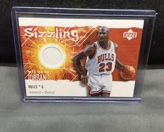 2005-06 Upper Deck Rookie Debut Sizzling Swatches MICHAEL JORDAN Bulls Jersey Basketball Card - WOW